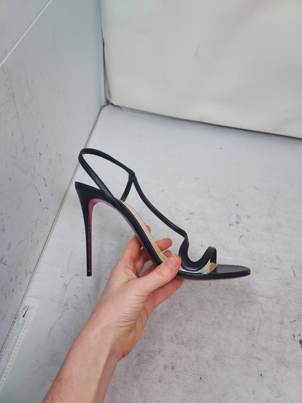 CHRISTIAN LOUBOUTIN Rosalie Strass Black Strappy Heel Sandal - Picture 3 of 11
